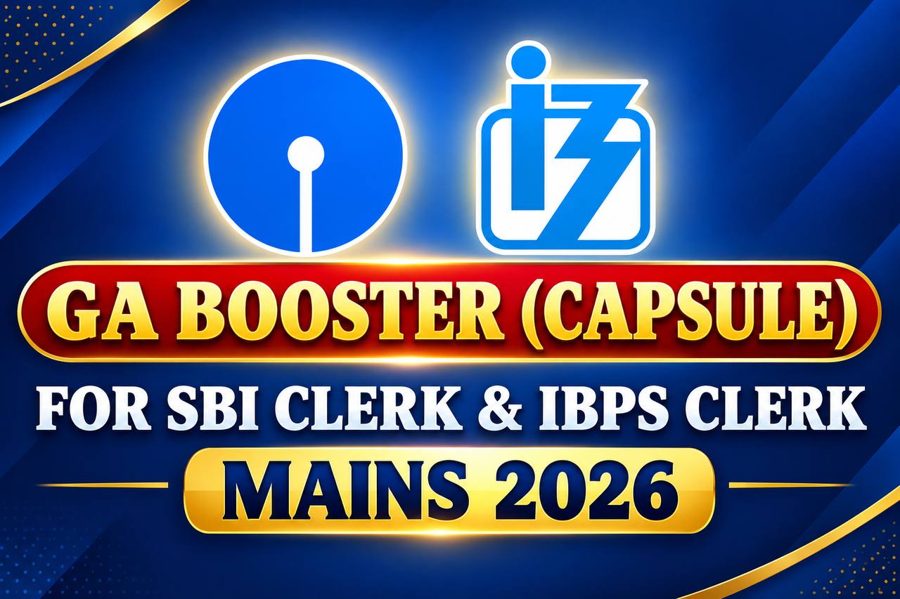 GA Booster (Capsule) For SBI CLERK & IBPS CLERK 2026